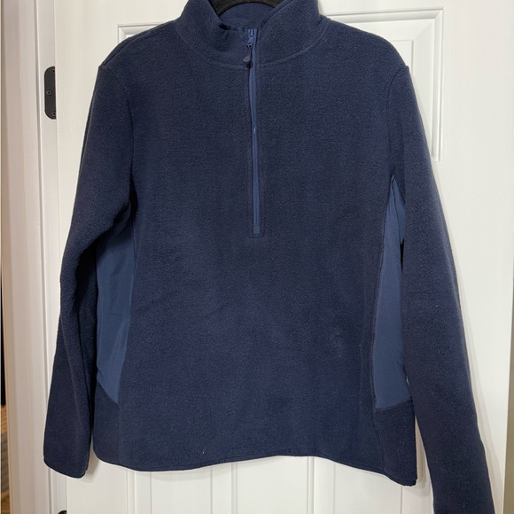 Vineyard Vines Women's Large Vineyard Navy Blank Harbor Fleece Quarter Zip - Picture 4 of 6